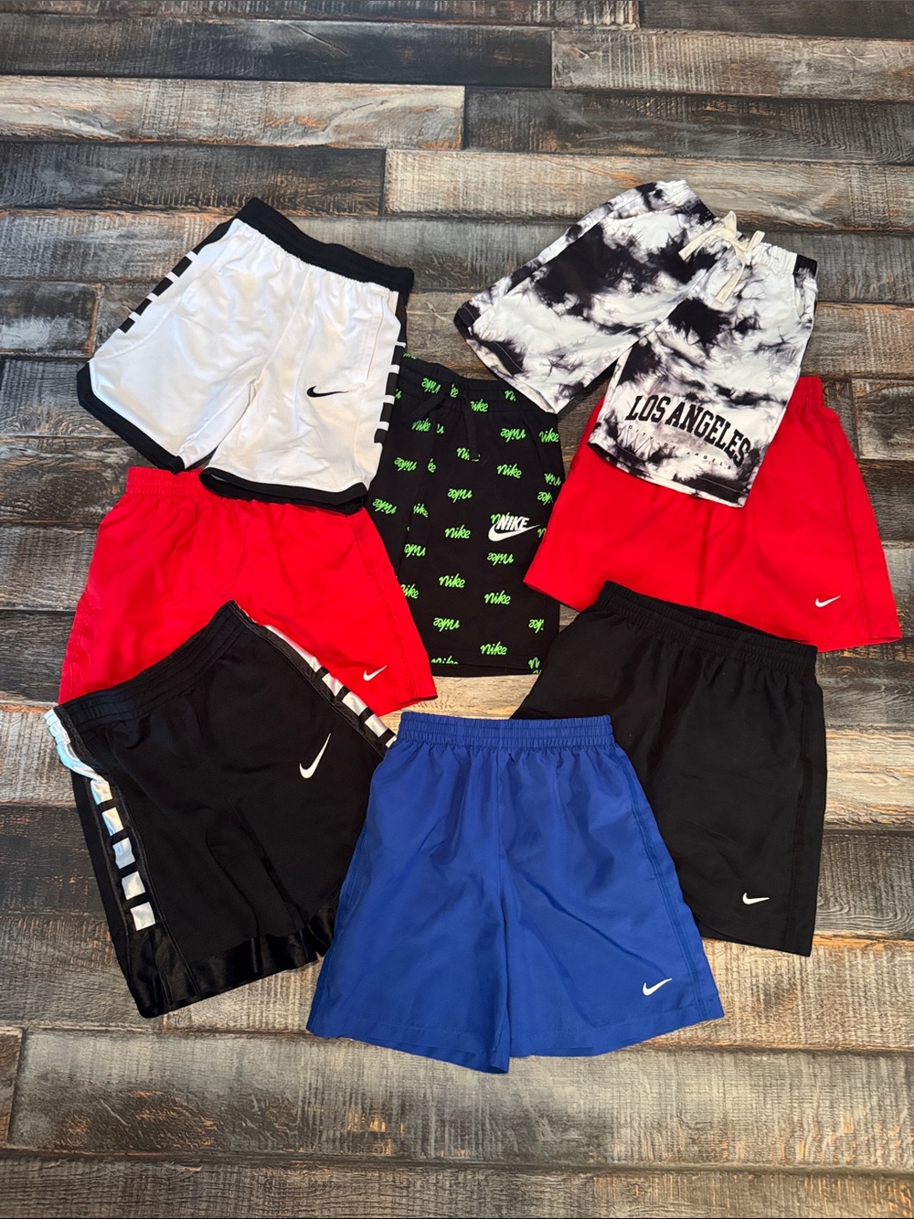 8 pairs of size medium Nike boys athletic shorts - Picture 2 of 10